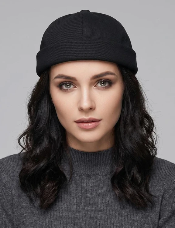 کلاه لئونی کتان ساده
